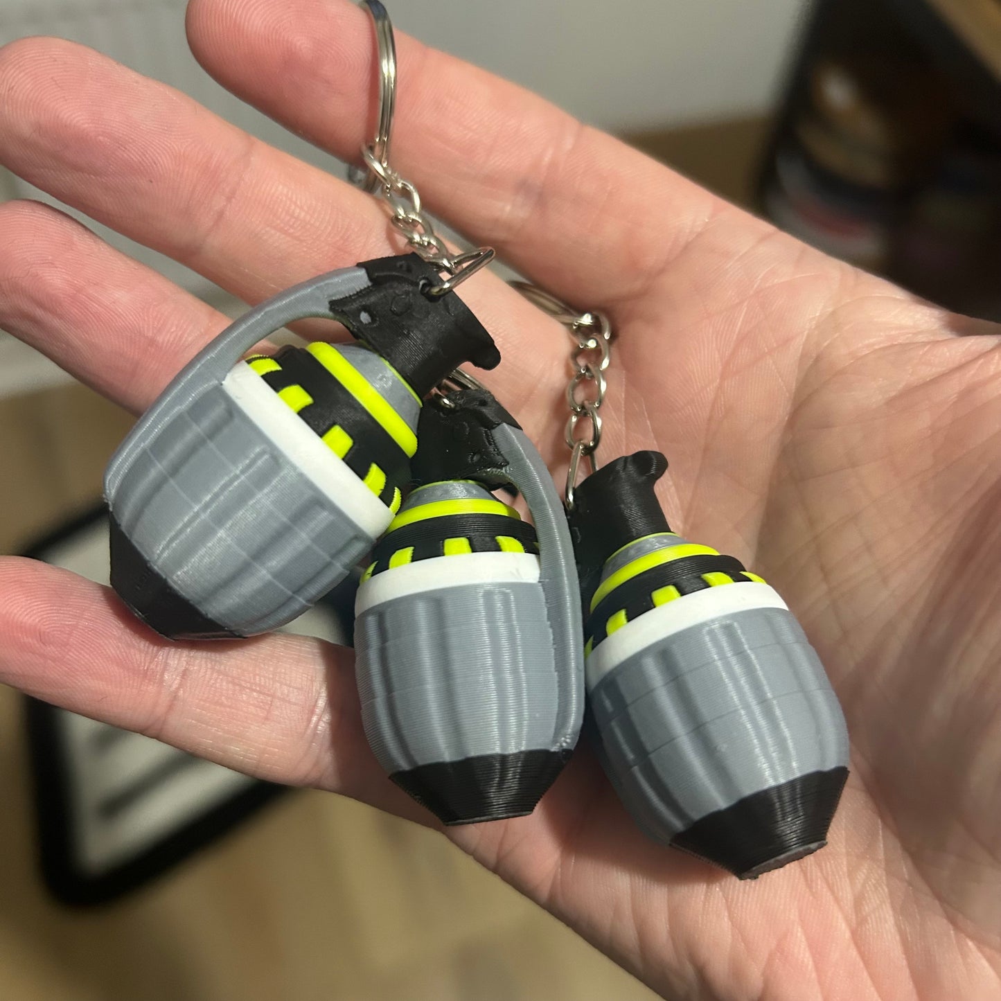 NEON GRENADE KEYRING