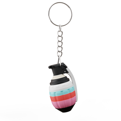 RUNNING MAN GRENADE KEYRING